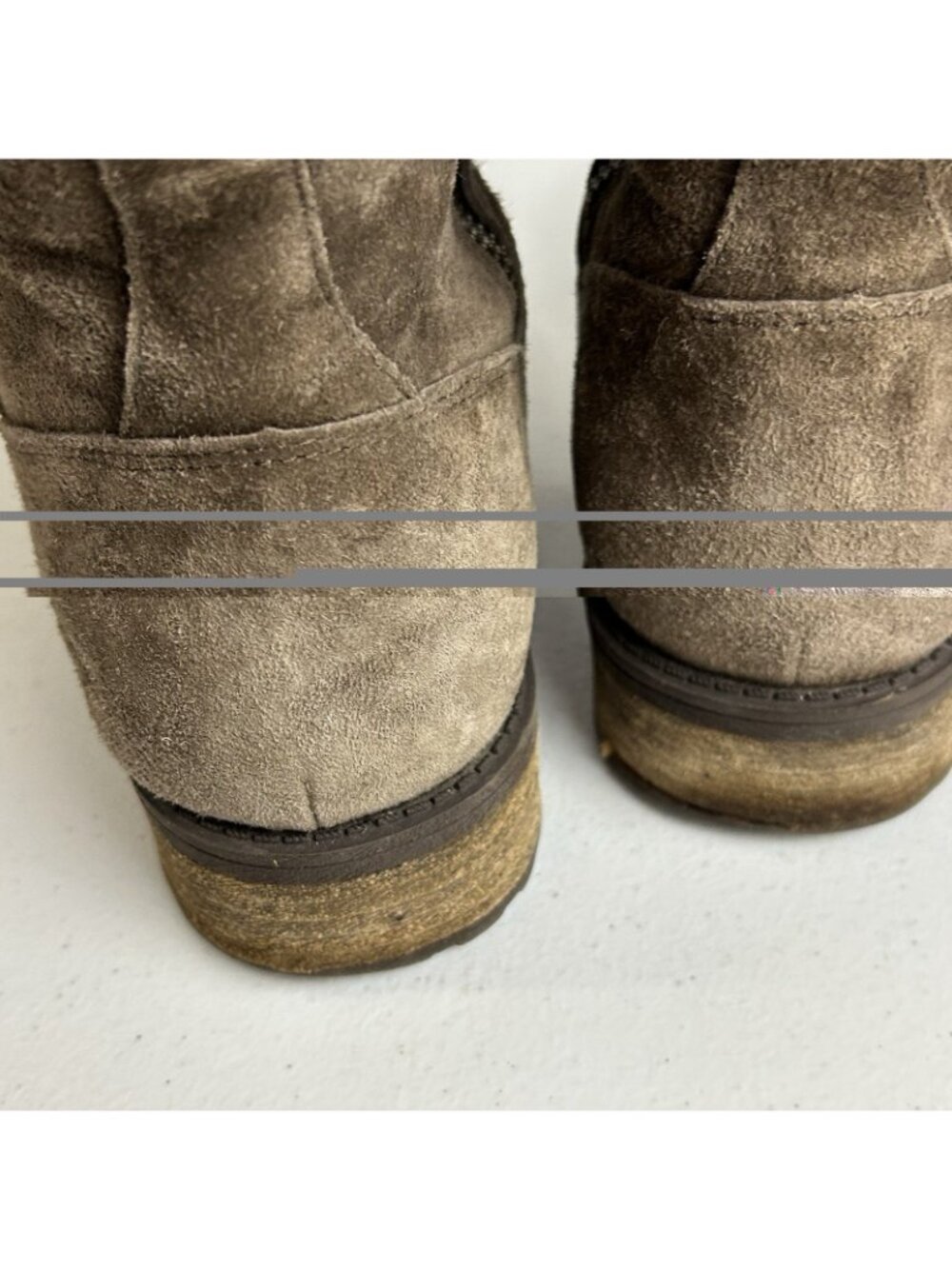Ugg Chaney Chestnut Moto Boots Womens 6.5 Brown Suede Leather Sheepskin Lining - Picture 6 of 11